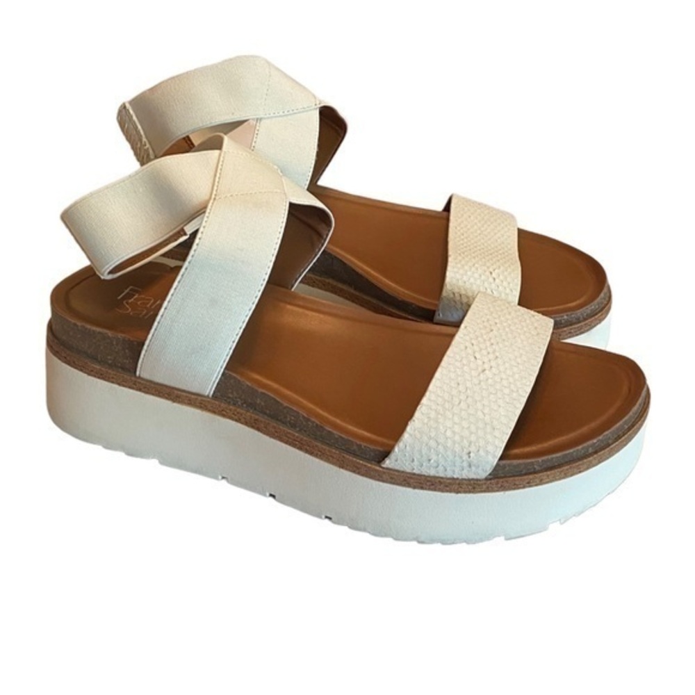 Franco Sarto off white platform sandal size 9.5
